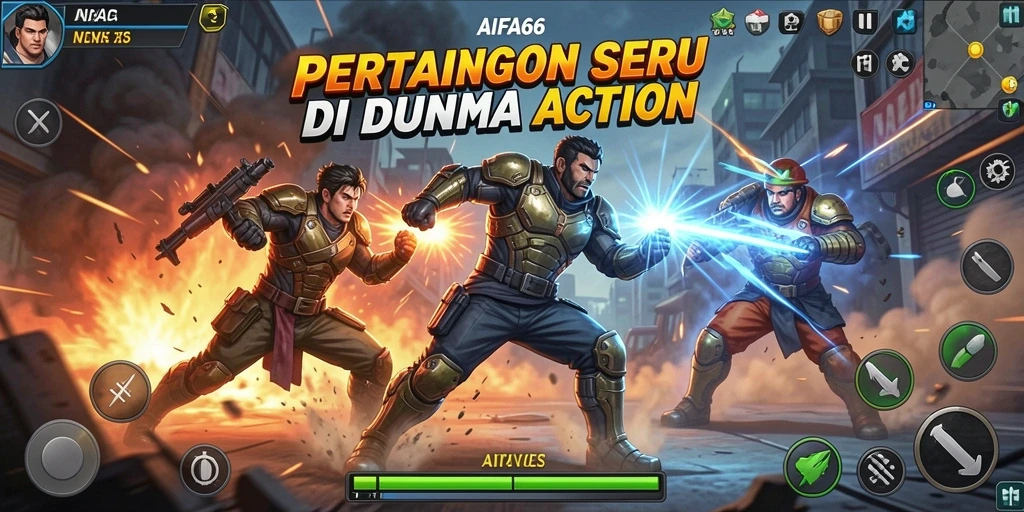 Screenshot AIFA66 menunjukkan aksi pertarungan yang intens dan mendebarkan.