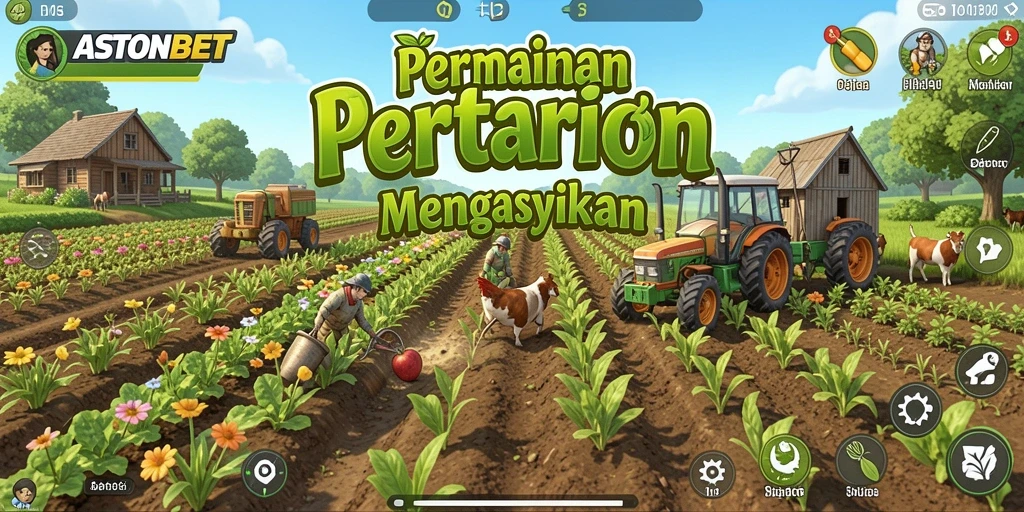 Gameplay seru di ASTONBET dengan berbagai aktivitas bertani.