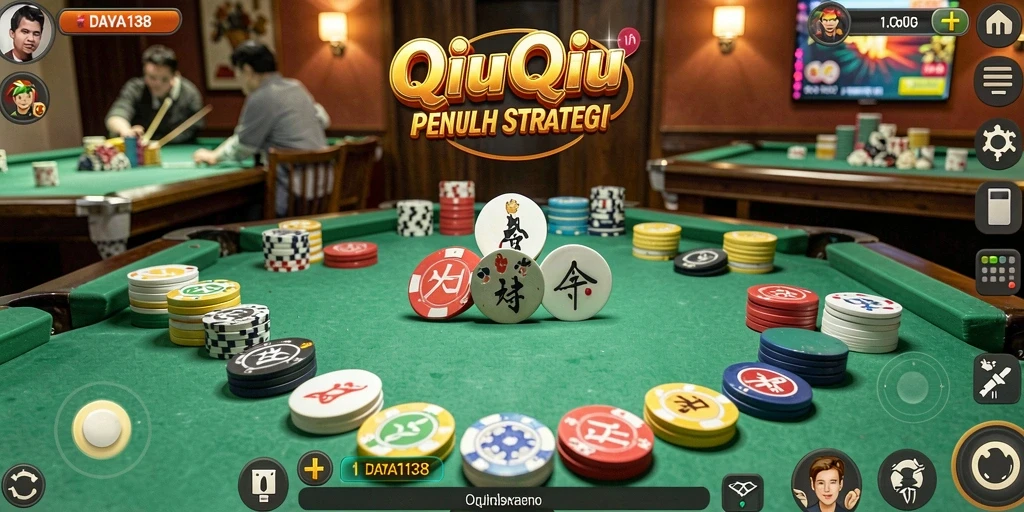 Tampilan seru gameplay QiuQiu di DAYA138.