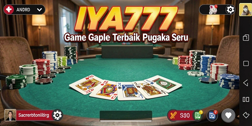 Screenshot IYA777 menampilkan aksi seru dalam permainan Gaple.