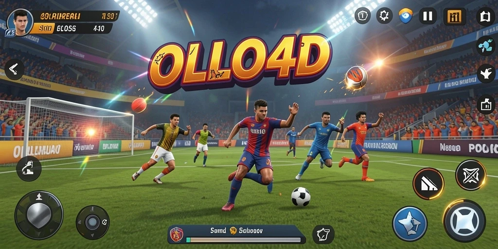 Screenshot utama OLLO4D menampilkan pertandingan seru dalam berbagai cabang olahraga.