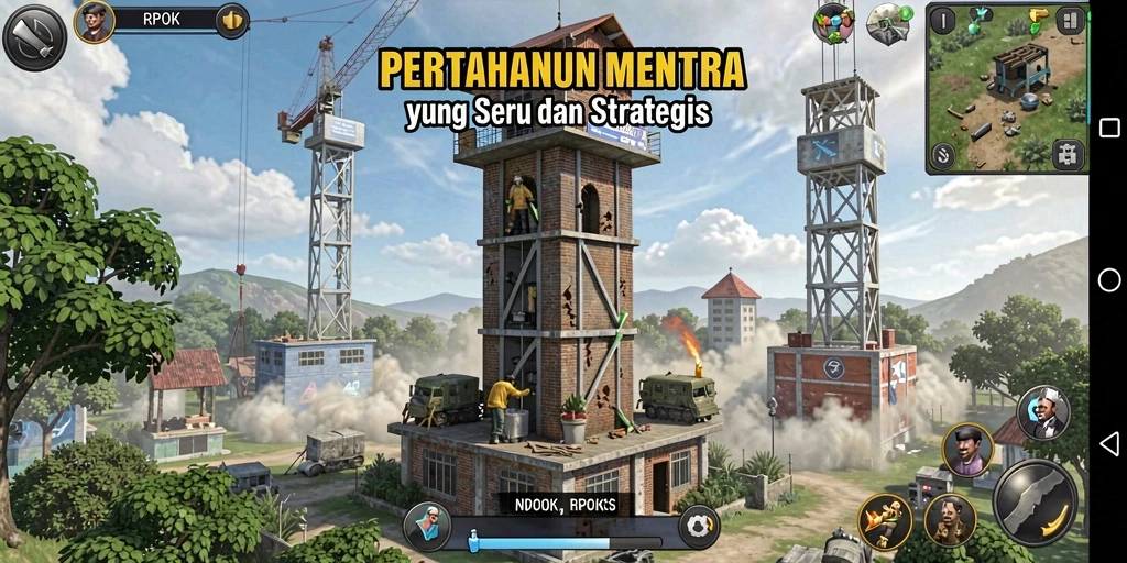 Tampilan gameplay RPOK yang menarik dalam genre Tower Defense.