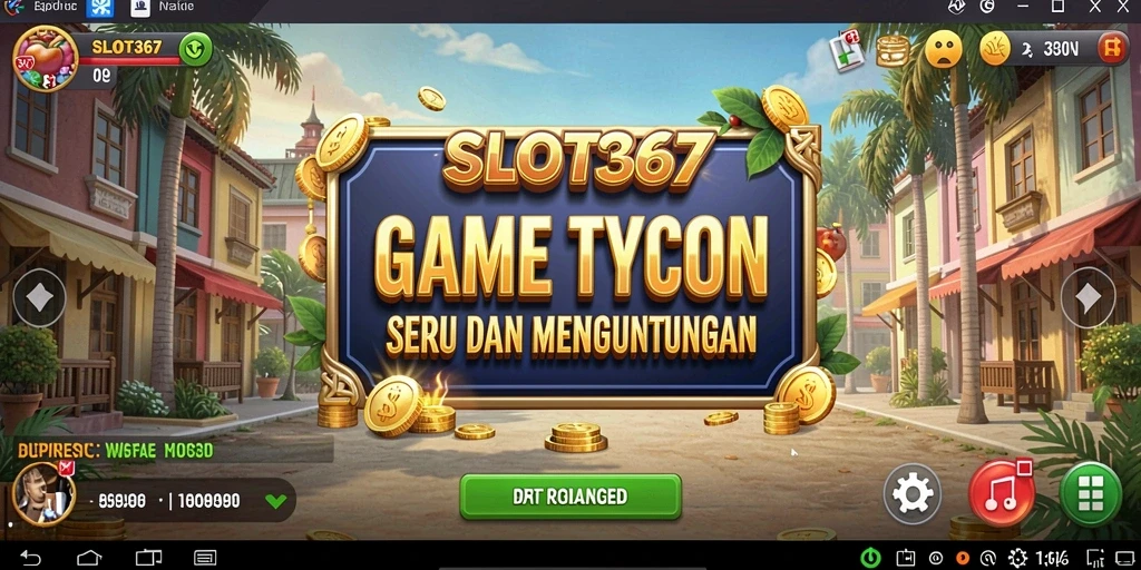 Tampilan permainan SLOT367 yang menampilkan manajemen bisnis yang seru.