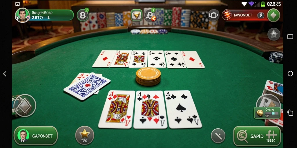 Screenshot gameplay TAWONBET menampilkan momen seru permainan Gaple.