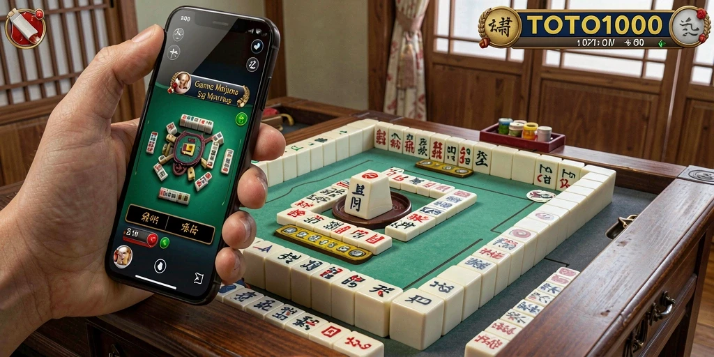 Tampilan gameplay Mahjong yang menarik dan adiktif di TOTO1000.